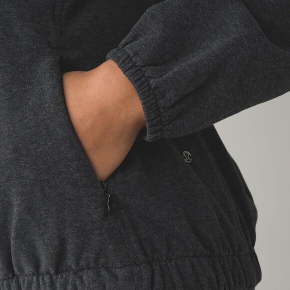 Lululemon After All Pullover In Heathered Black Size 4 - Picture 3 of 11